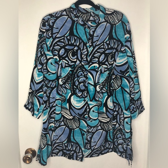 Floral Leaf Blouse - Picture 1 of 4